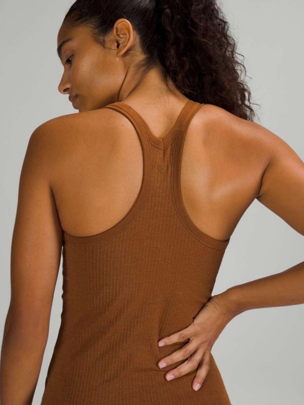 Lululemon Ebb to Street Shelf Bra Tank Top *Light Support - Copper Brown